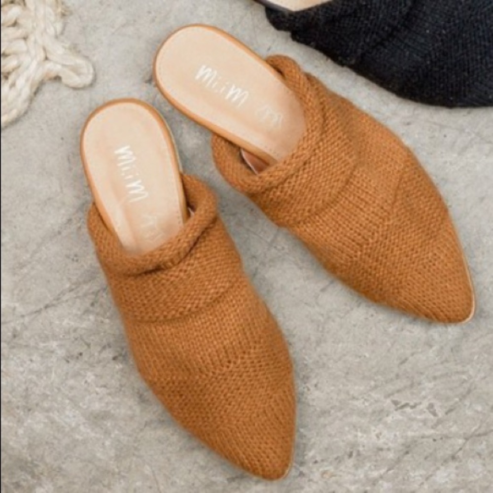 Brown Mules Slip Ons